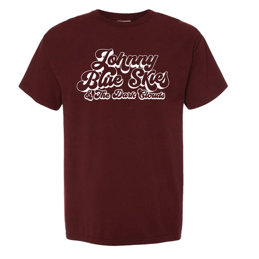 Johnny Blue Skies & the Dark Clouds Logo Maroon